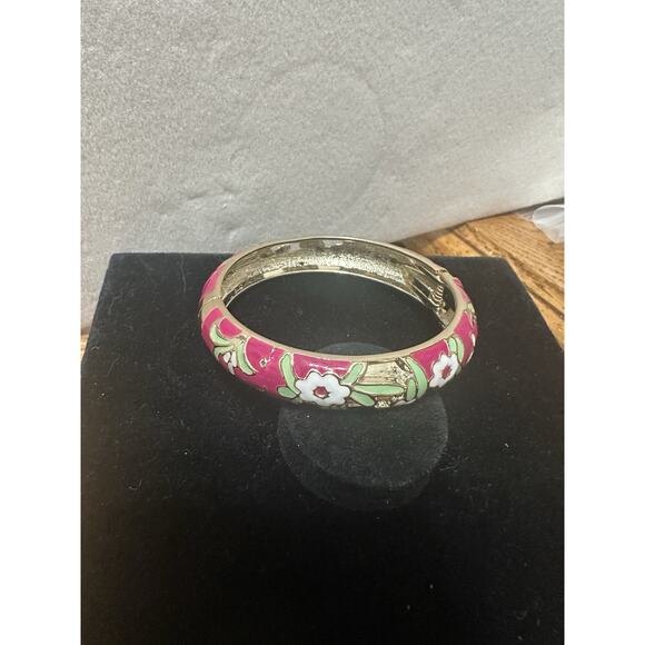 Sequin Nordstrom Multicolor Gold Tone Statement Enamel Bangle Bracelet # 216 - Picture 3 of 4